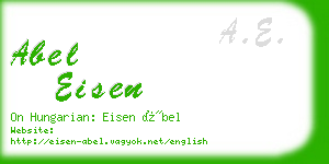 abel eisen business card